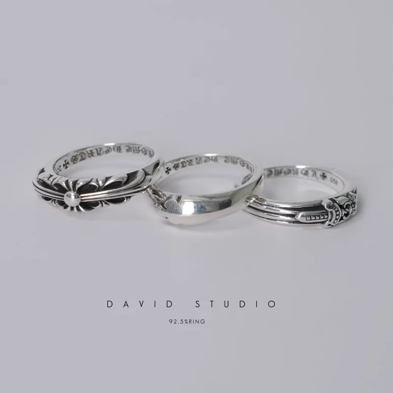 Chrome Hearts Cross Ring - Gothic 925 Sterling Silver Jewelry | David Studio