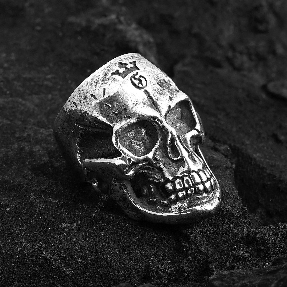 Chrome Hearts Cross Ring - Gothic 925 Sterling Silver Jewelry | David Studio