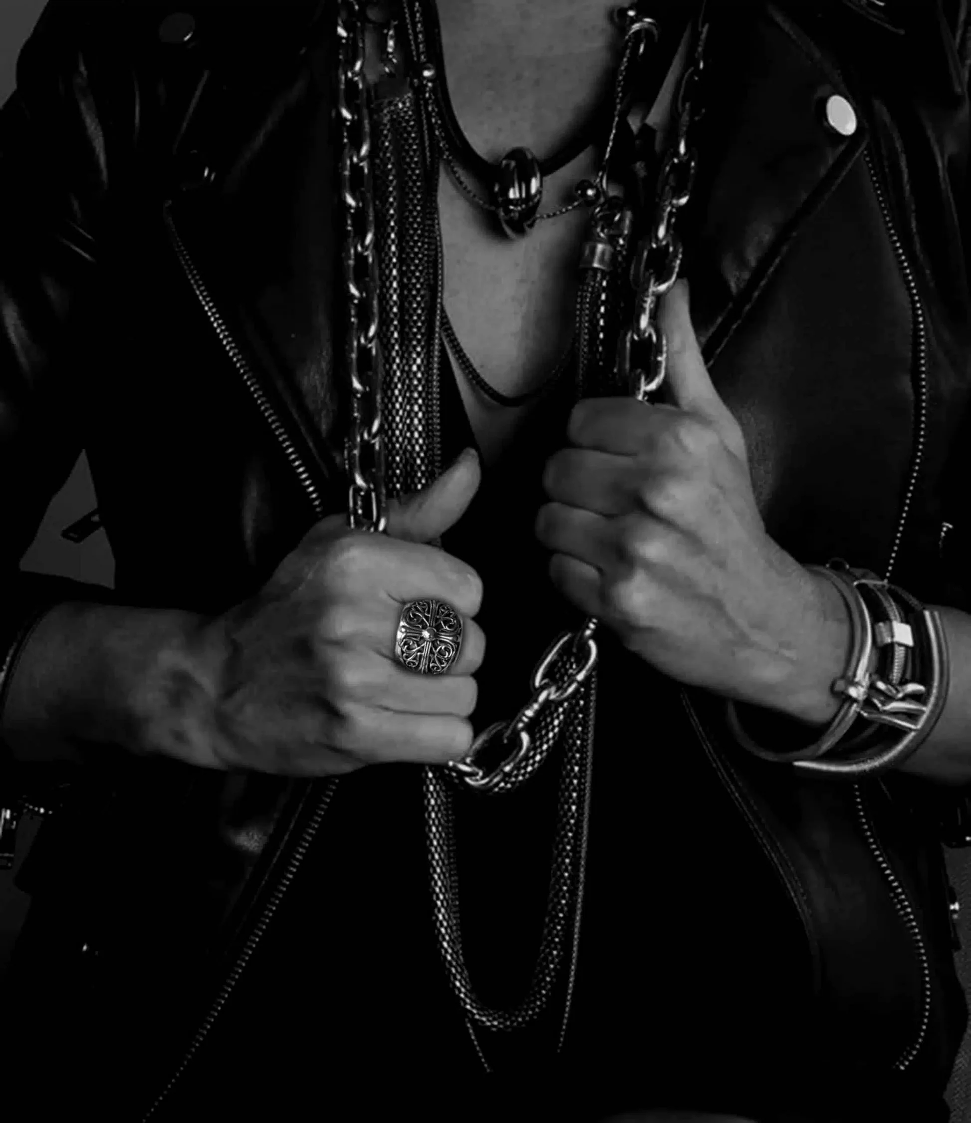 Chrome Hearts Cross Ring - Gothic 925 Sterling Silver Jewelry | David Studio