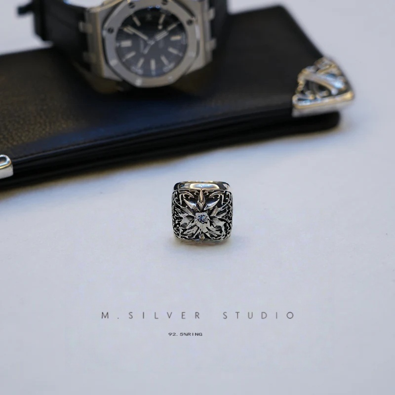 Chrome Hearts Cross Ring - Gothic 925 Sterling Silver Jewelry | David Studio