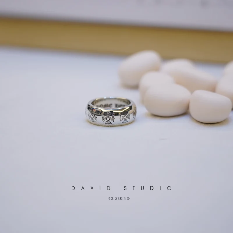 Chrome Hearts Cross Ring - Gothic 925 Sterling Silver Jewelry | David Studio