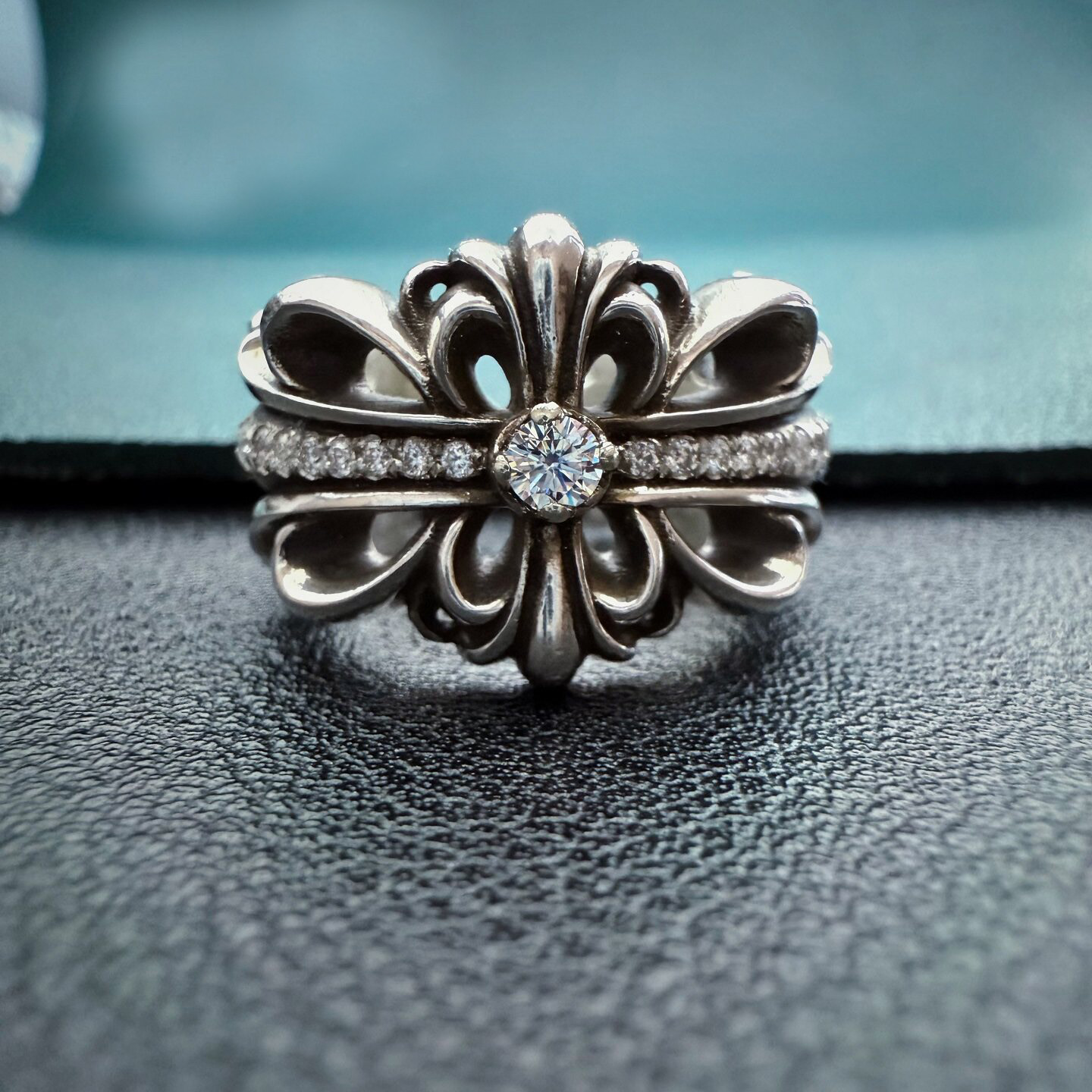 Chrome Hearts Cross Ring - Gothic 925 Sterling Silver Jewelry | David Studio