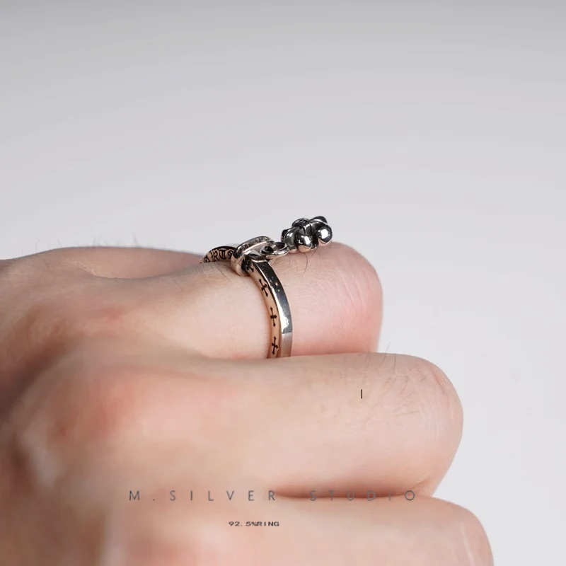 Chrome Hearts Cross Ring - Gothic 925 Sterling Silver Jewelry | David Studio
