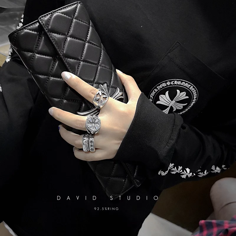 Chrome Hearts Cross Ring - Gothic 925 Sterling Silver Jewelry | David Studio