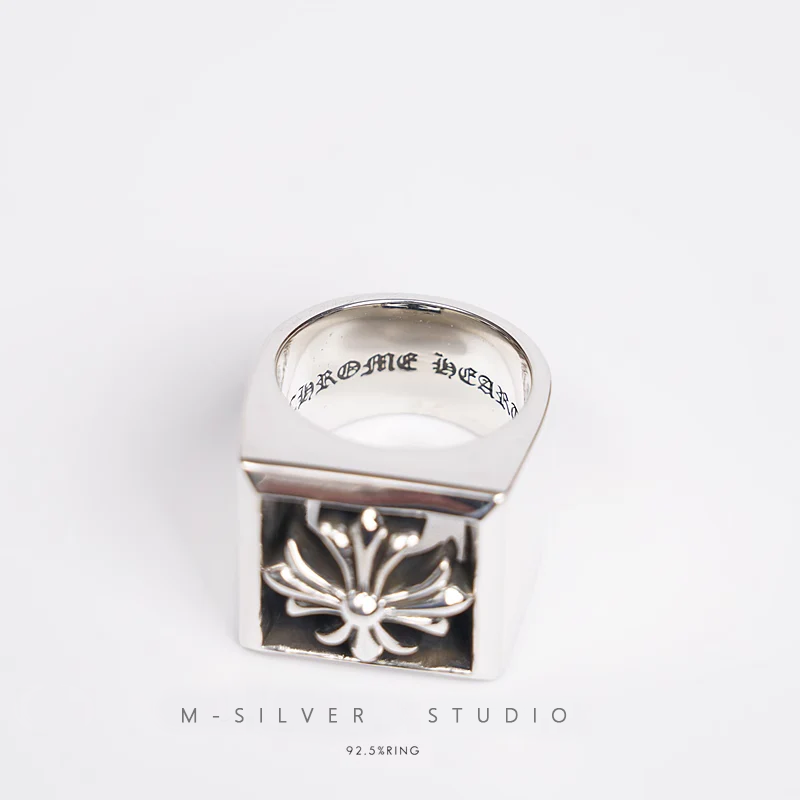 Chrome Hearts Cross Ring - Gothic 925 Sterling Silver Jewelry | David Studio