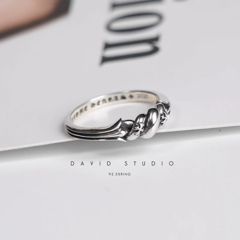 Chrome Hearts Cross Ring - Gothic 925 Sterling Silver Jewelry | David Studio