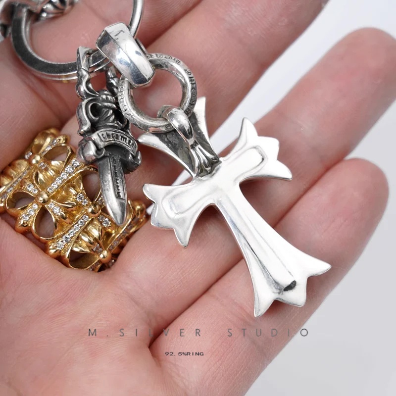 Chrome Hearts Cross Ring - Gothic 925 Sterling Silver Jewelry | David Studio