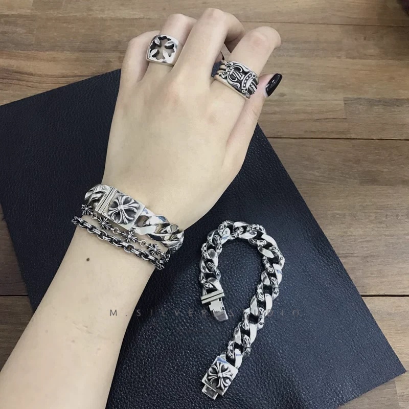 Chrome Hearts Cross Ring - Gothic 925 Sterling Silver Jewelry | David Studio