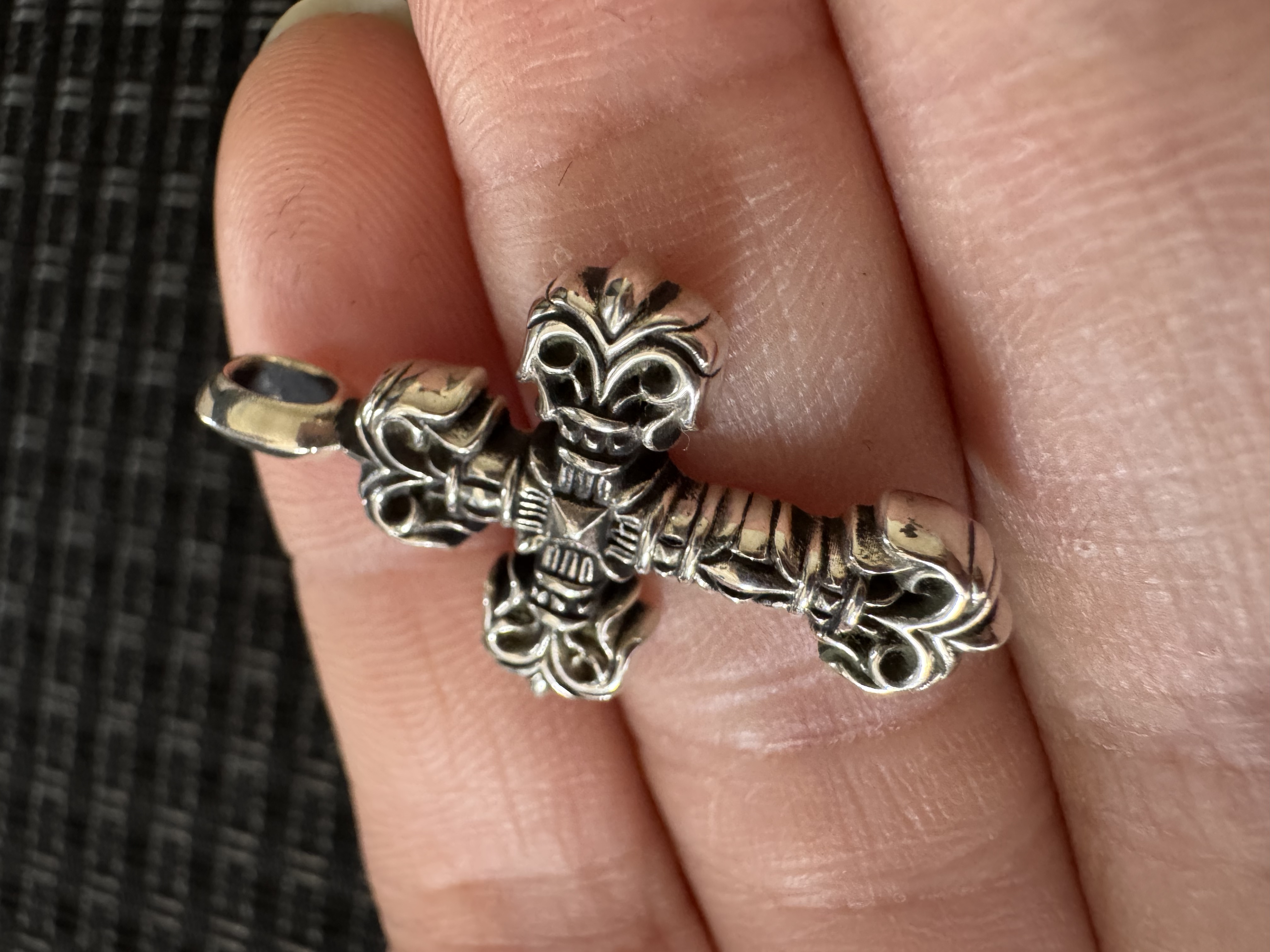 Chrome Hearts Cross Ring - Gothic 925 Sterling Silver Jewelry | David Studio