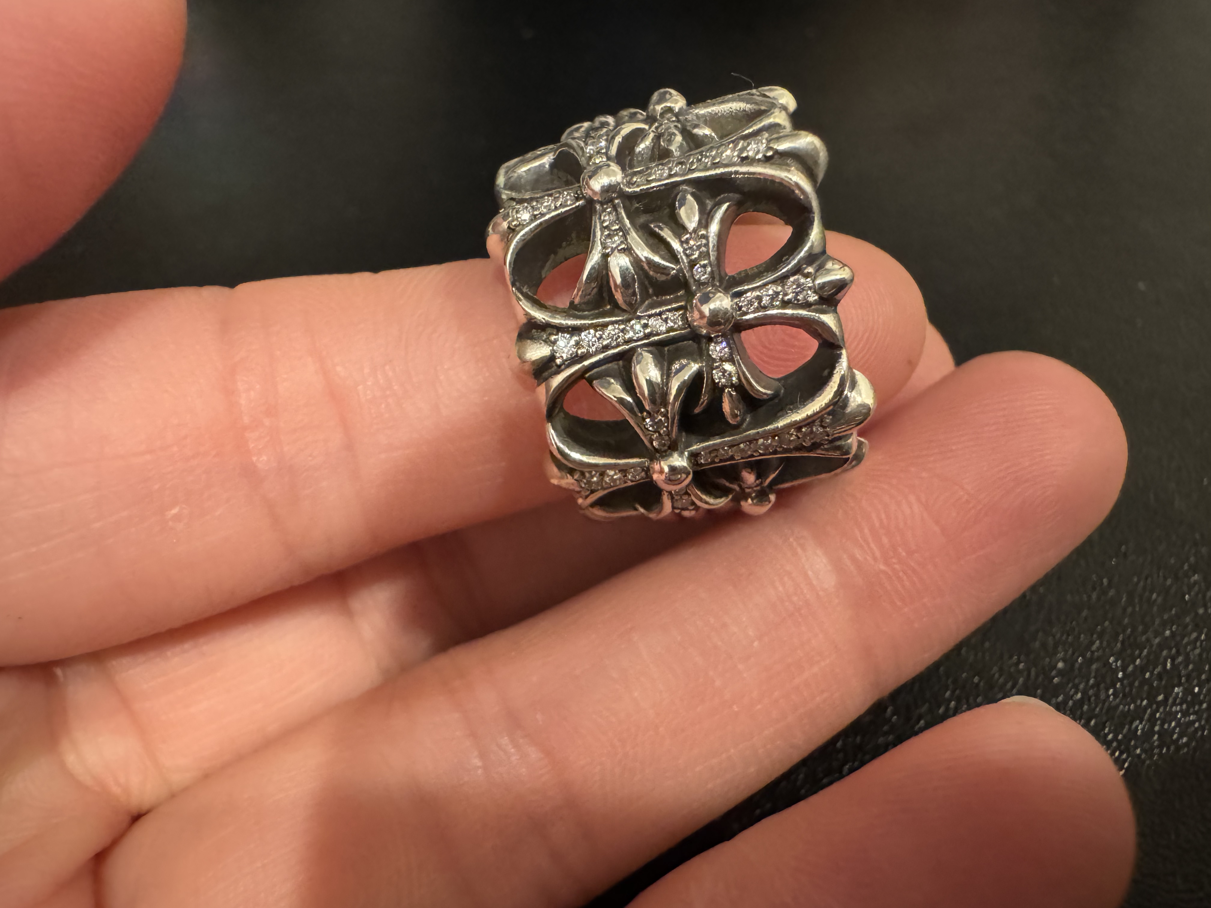 Chrome Hearts Cross Ring - Gothic 925 Sterling Silver Jewelry | David Studio