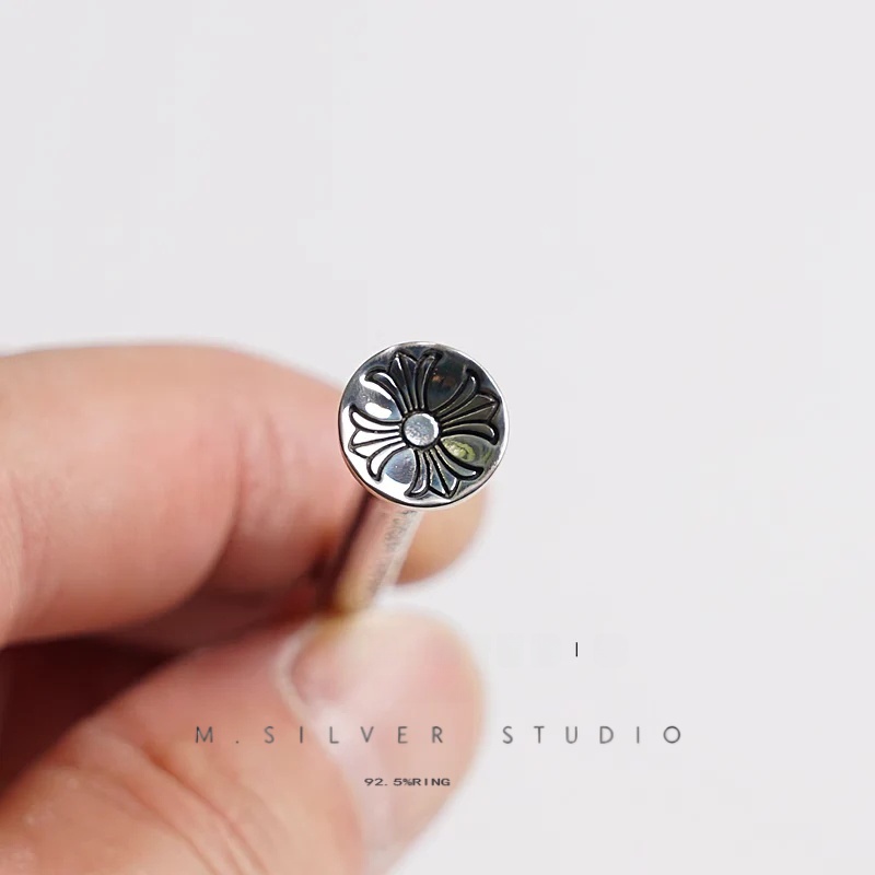 Chrome Hearts Cross Ring - Gothic 925 Sterling Silver Jewelry | David Studio