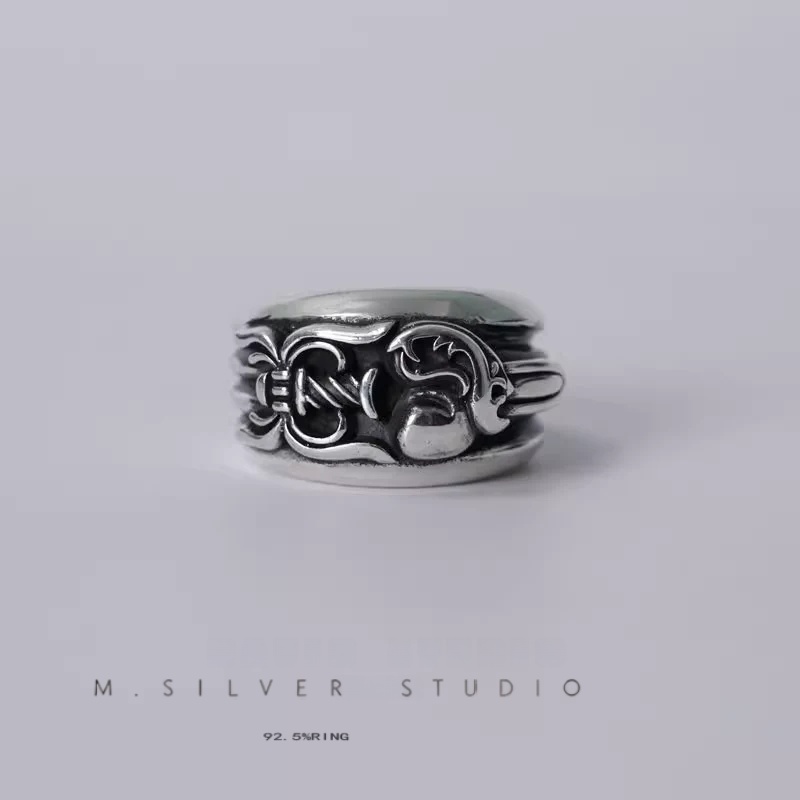 Chrome Hearts Cross Ring - Gothic 925 Sterling Silver Jewelry | David Studio