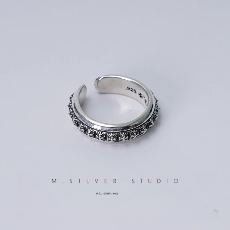 Chrome Hearts Cross Ring - Gothic 925 Sterling Silver Jewelry | David Studio