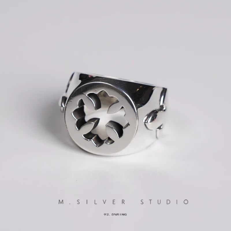 Chrome Hearts Cross Ring - Gothic 925 Sterling Silver Jewelry | David Studio