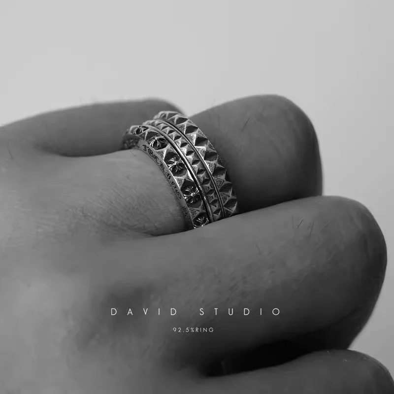 Chrome Hearts Cross Ring - Gothic 925 Sterling Silver Jewelry | David Studio