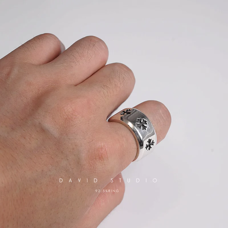 Chrome Hearts Cross Ring - Gothic 925 Sterling Silver Jewelry | David Studio