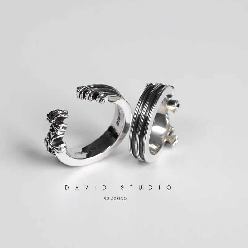 Chrome Hearts Cross Ring - Gothic 925 Sterling Silver Jewelry | David Studio