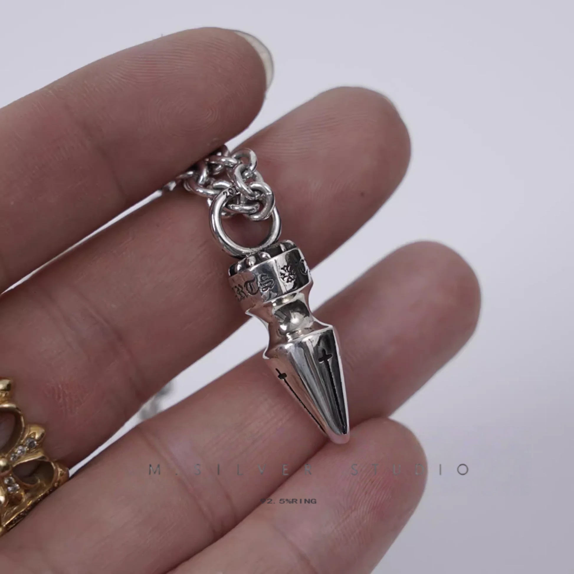 Chrome Hearts Cross Ring - Gothic 925 Sterling Silver Jewelry | David Studio