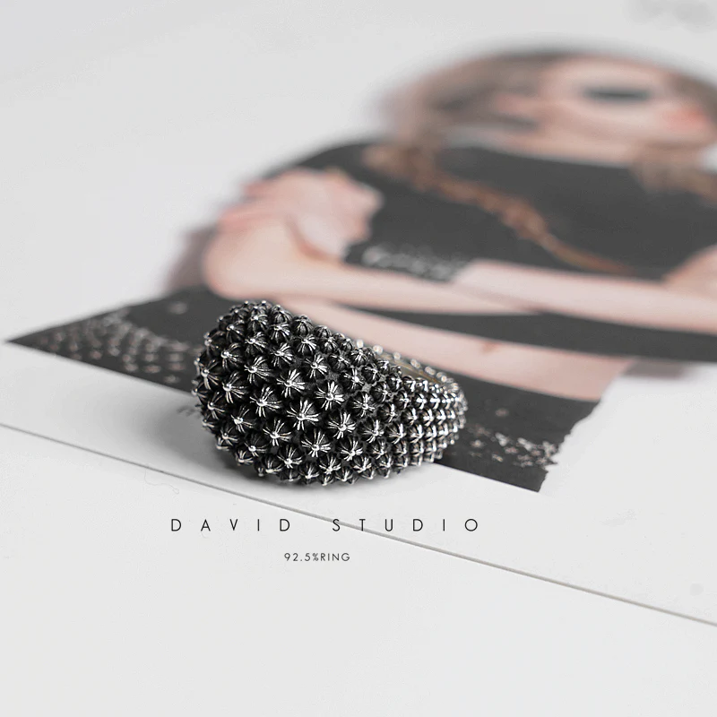 Chrome Hearts Cross Ring - Gothic 925 Sterling Silver Jewelry | David Studio