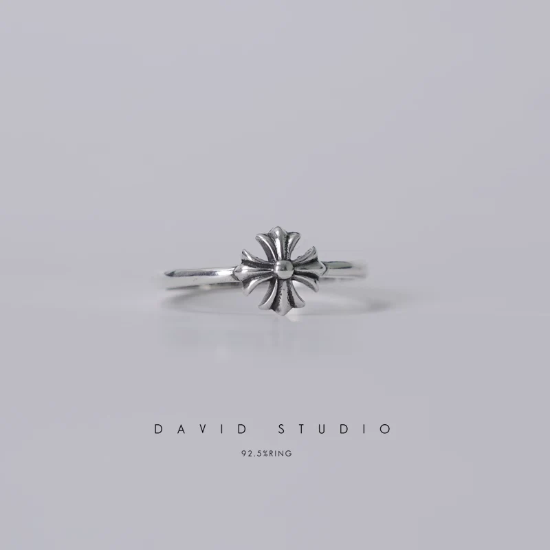 Chrome Hearts Cross Ring - Gothic 925 Sterling Silver Jewelry | David Studio