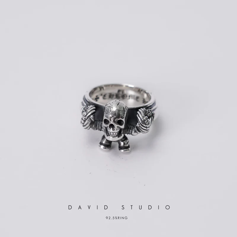 Chrome Hearts Cross Ring - Gothic 925 Sterling Silver Jewelry | David Studio