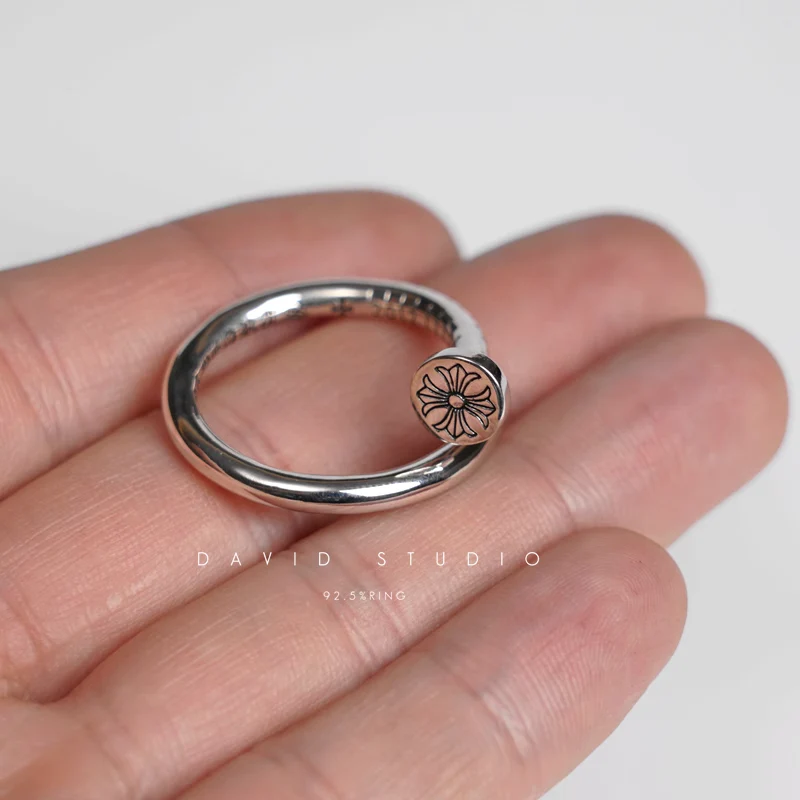 Chrome Hearts Cross Ring - Gothic 925 Sterling Silver Jewelry | David Studio