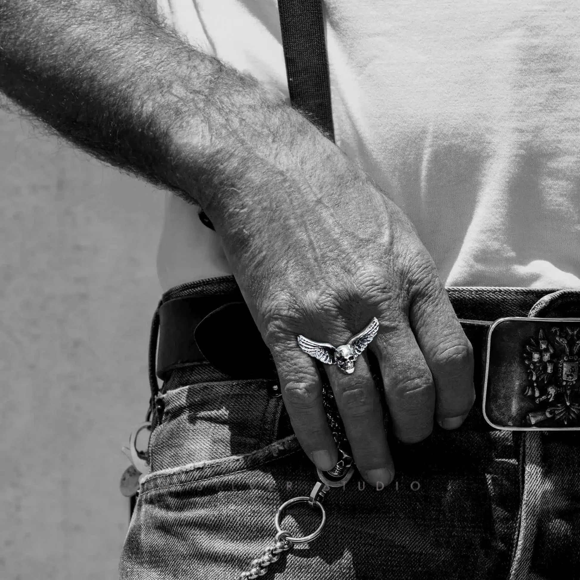 Chrome Hearts Cross Ring - Gothic 925 Sterling Silver Jewelry | David Studio