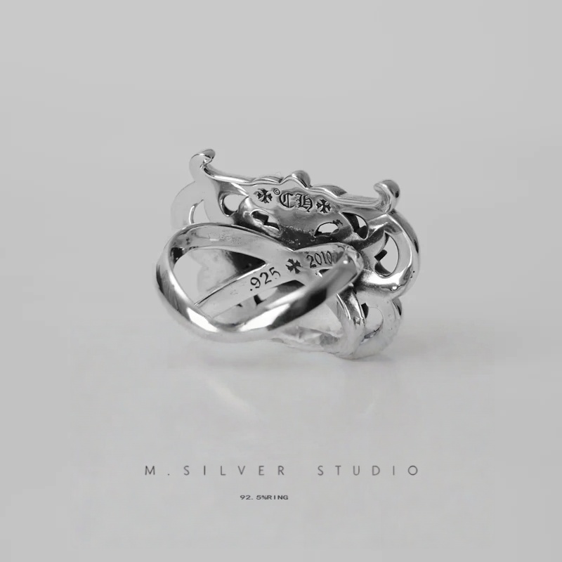 Chrome Hearts Cross Ring - Gothic 925 Sterling Silver Jewelry | David Studio