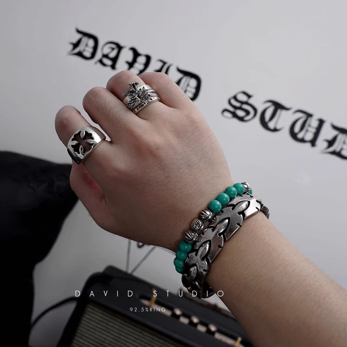 Chrome Hearts Cross Ring - Gothic 925 Sterling Silver Jewelry | David Studio