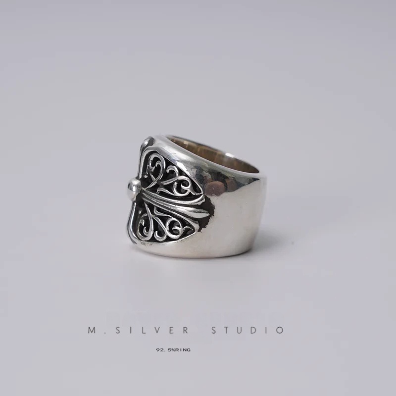 Chrome Hearts Cross Ring - Gothic 925 Sterling Silver Jewelry | David Studio