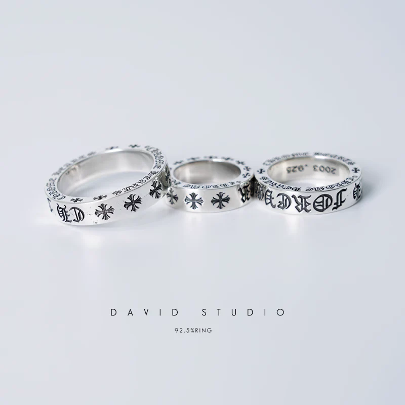 Chrome Hearts Cross Ring - Gothic 925 Sterling Silver Jewelry | David Studio