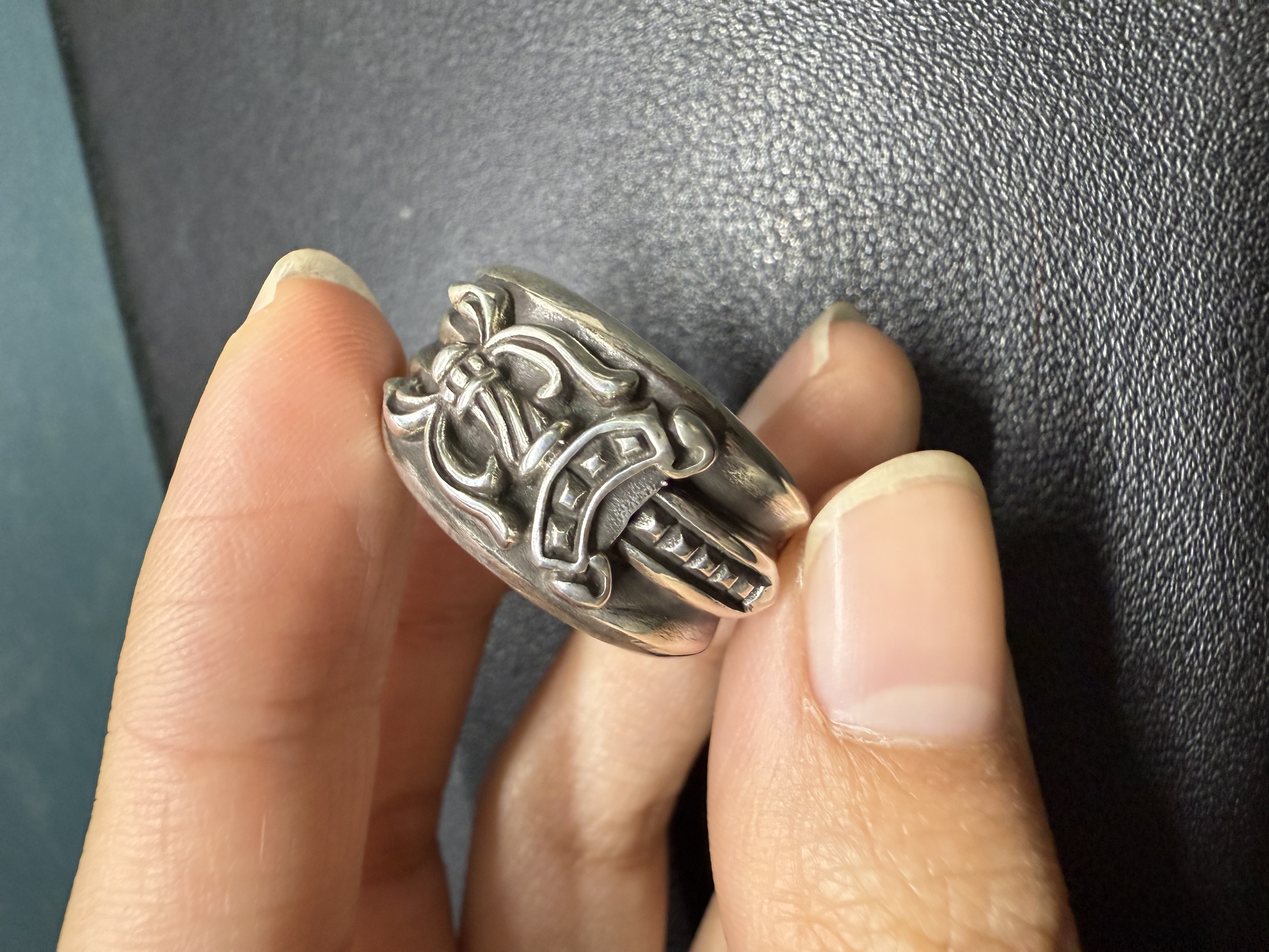 Chrome Hearts Cross Ring - Gothic 925 Sterling Silver Jewelry | David Studio