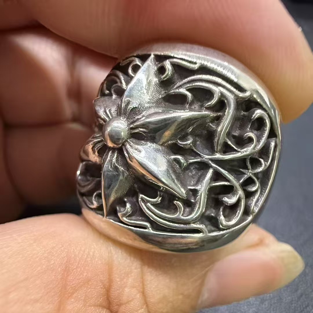 Chrome Hearts Cross Ring - Gothic 925 Sterling Silver Jewelry | David Studio