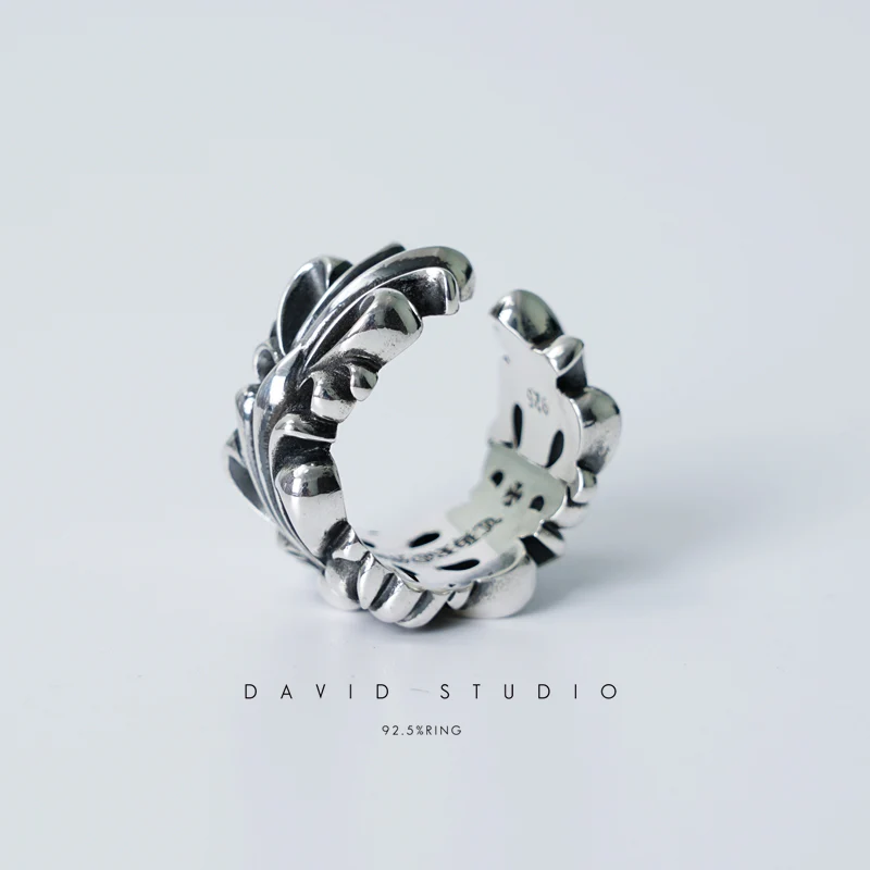 Chrome Hearts Cross Ring - Gothic 925 Sterling Silver Jewelry | David Studio