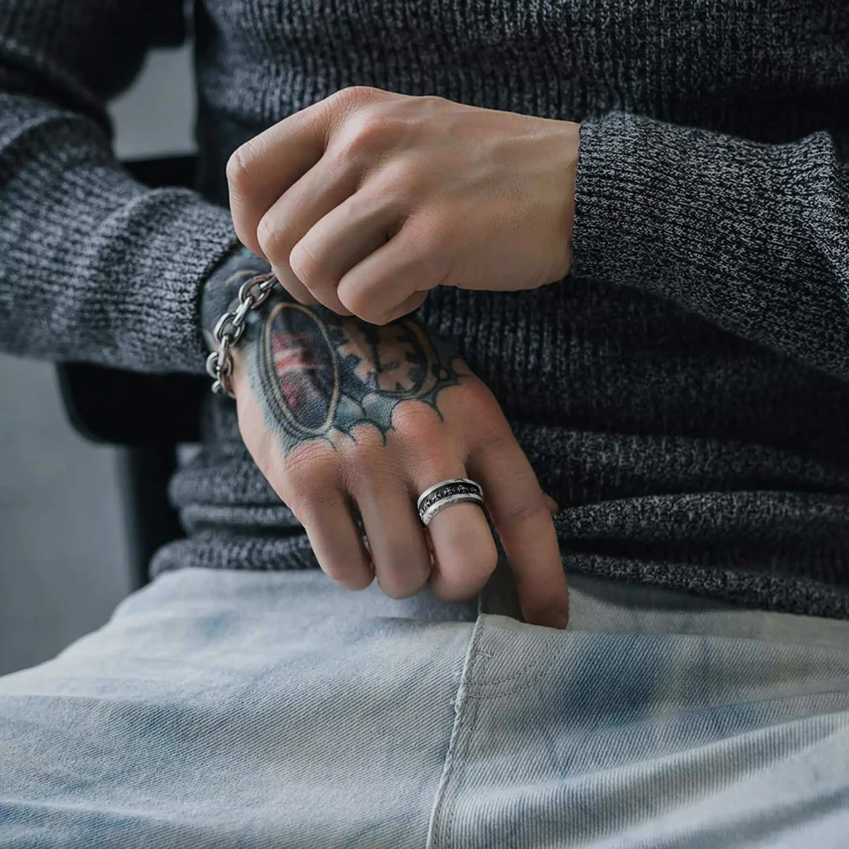 Chrome Hearts Cross Ring - Gothic 925 Sterling Silver Jewelry | David Studio