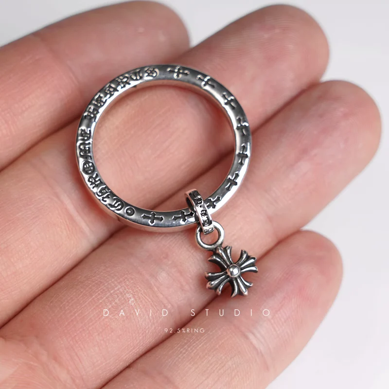 Chrome Hearts Cross Ring - Gothic 925 Sterling Silver Jewelry | David Studio