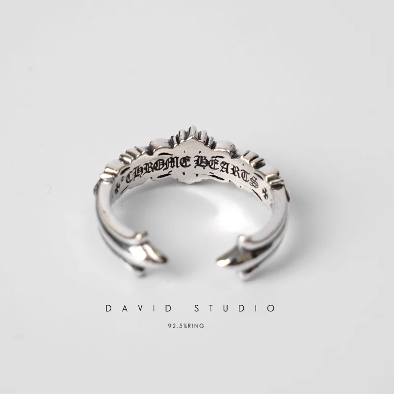 Chrome Hearts Cross Ring - Gothic 925 Sterling Silver Jewelry | David Studio
