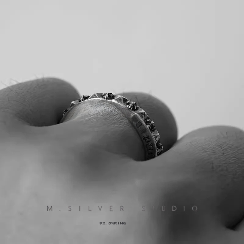 Chrome Hearts Cross Ring - Gothic 925 Sterling Silver Jewelry | David Studio