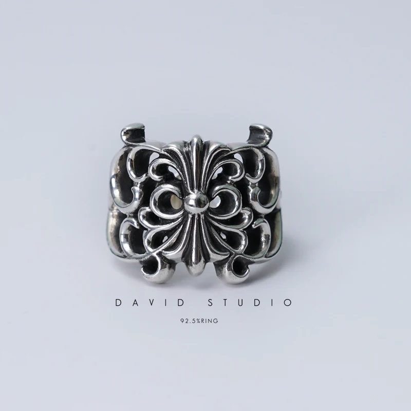 Chrome Hearts Cross Ring - Gothic 925 Sterling Silver Jewelry | David Studio