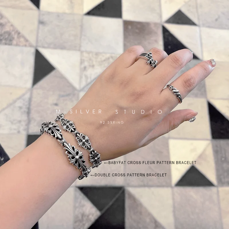 Chrome Hearts Cross Ring - Gothic 925 Sterling Silver Jewelry | David Studio