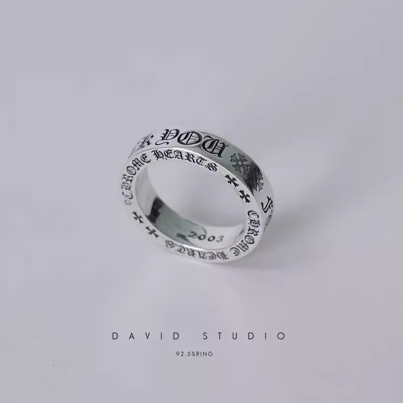 Chrome Hearts Cross Ring - Gothic 925 Sterling Silver Jewelry | David Studio