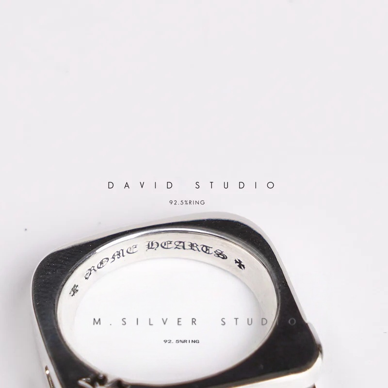 Chrome Hearts Cross Ring - Gothic 925 Sterling Silver Jewelry | David Studio