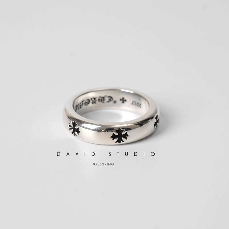 Chrome Hearts Cross Ring - Gothic 925 Sterling Silver Jewelry | David Studio