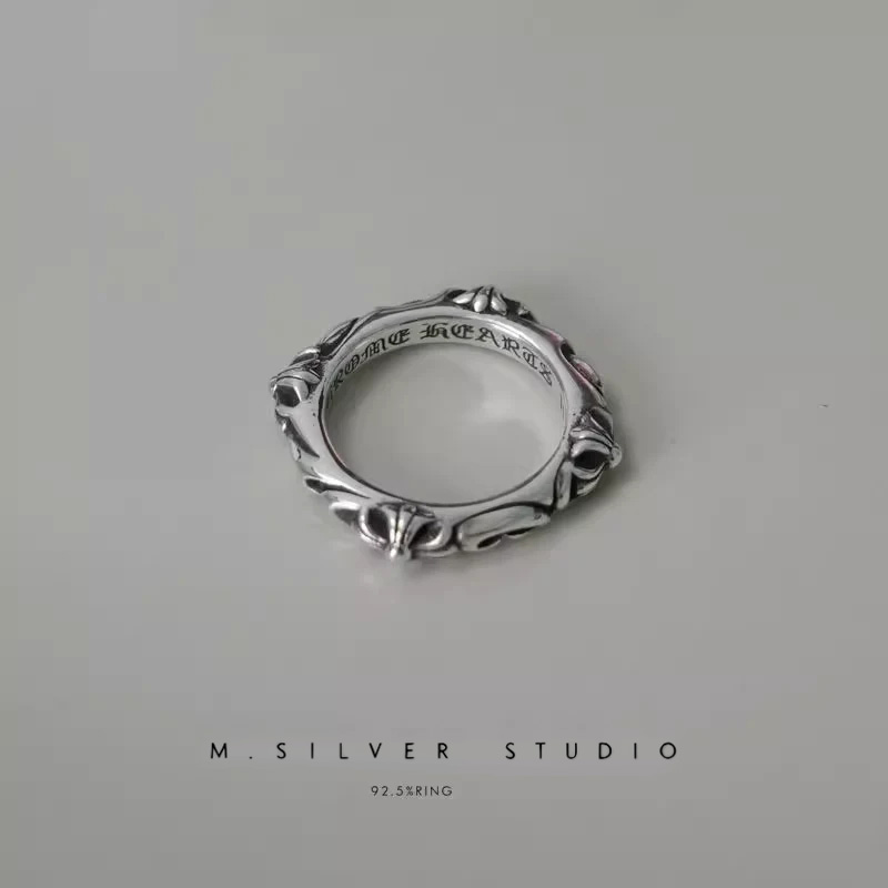 Chrome Hearts Cross Ring - Gothic 925 Sterling Silver Jewelry | David Studio