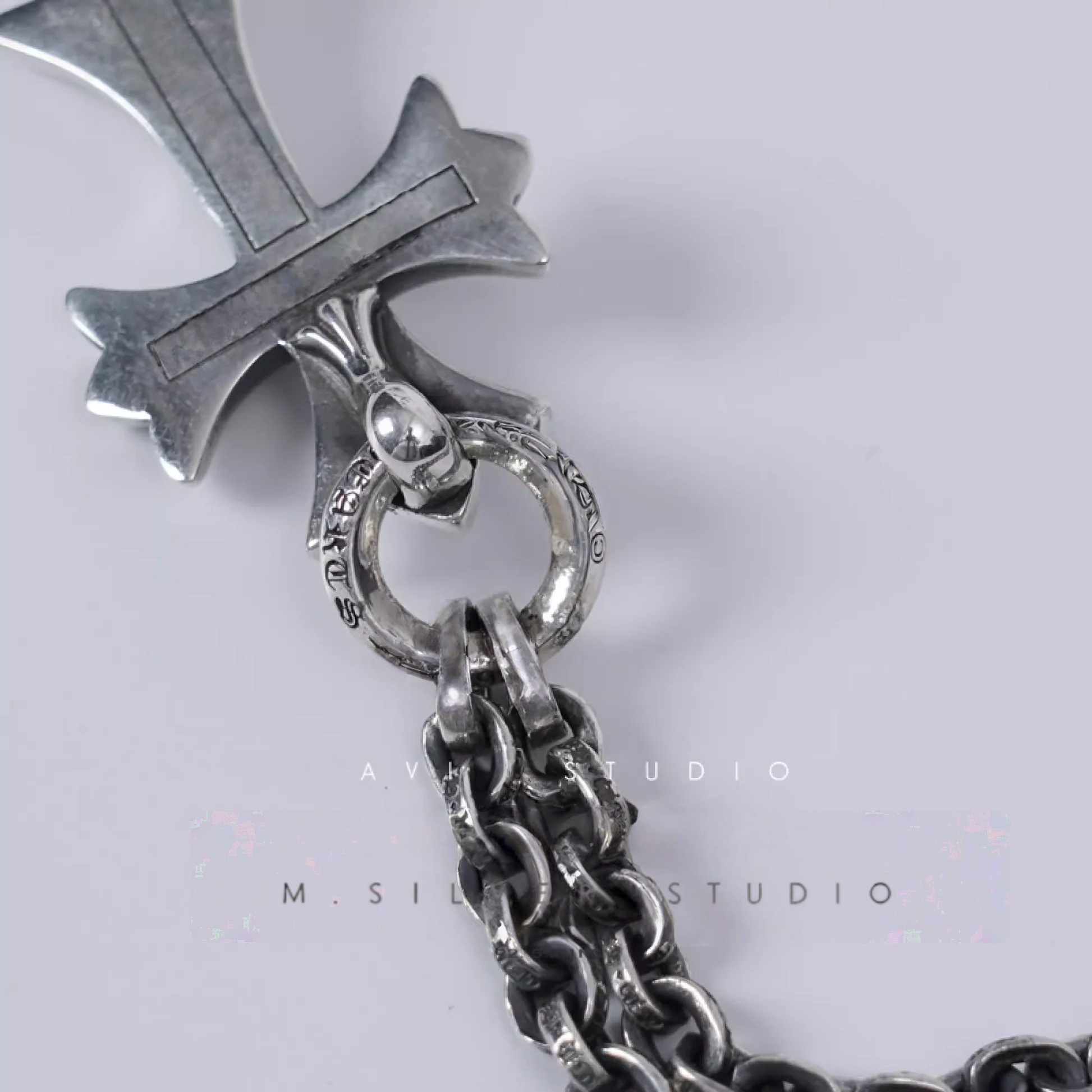 Chrome Hearts Cross Ring - Gothic 925 Sterling Silver Jewelry | David Studio