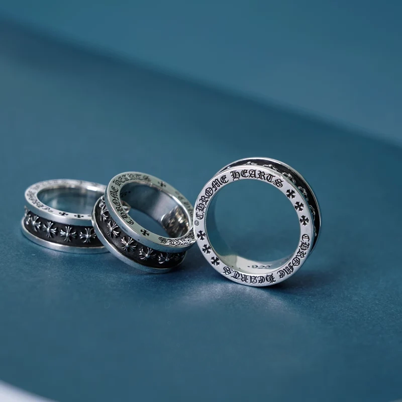 Chrome Hearts Cross Ring - Gothic 925 Sterling Silver Jewelry | David Studio