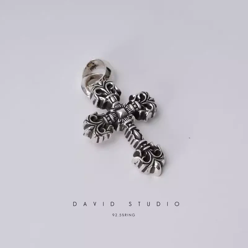 Chrome Hearts Cross Ring - Gothic 925 Sterling Silver Jewelry | David Studio