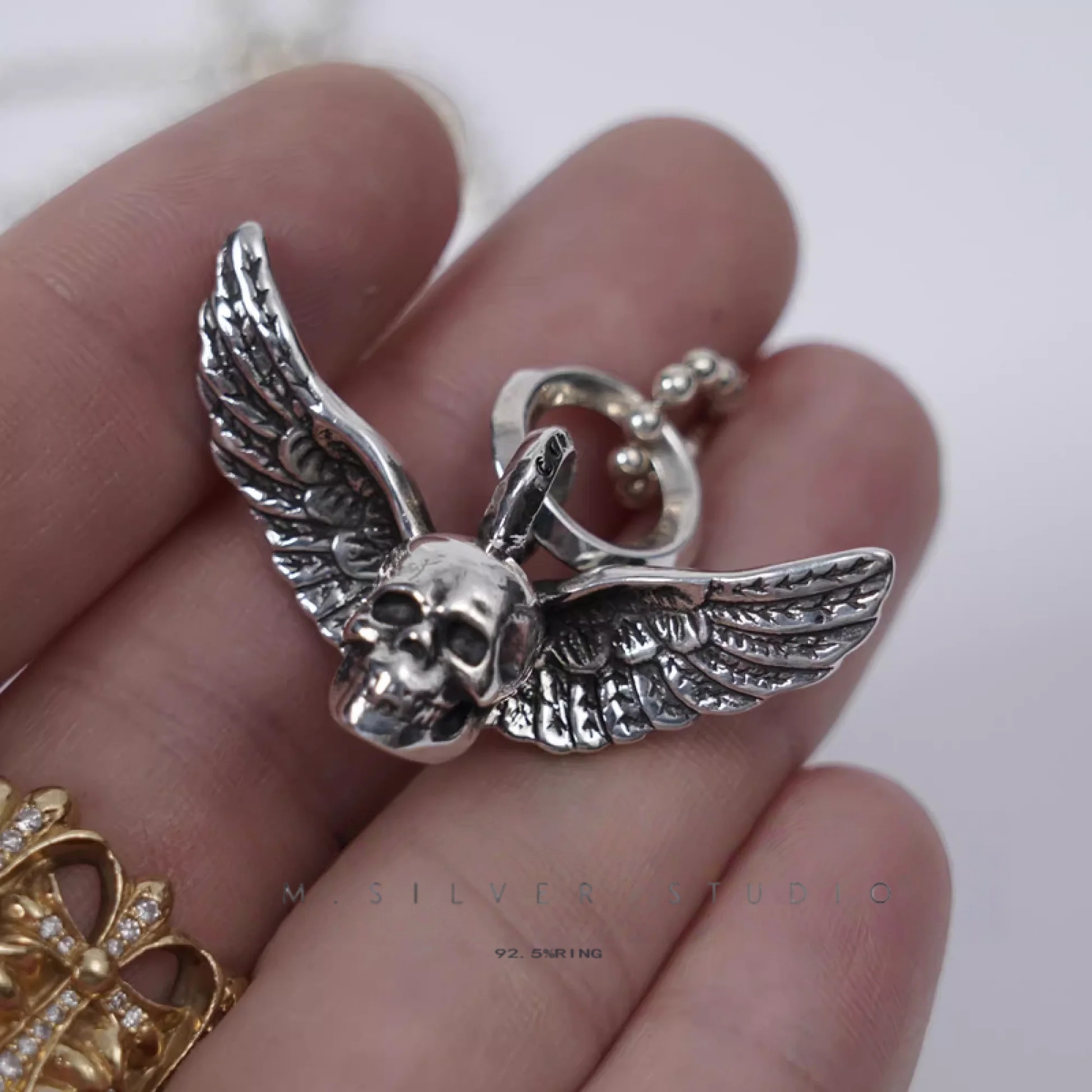 Chrome Hearts Cross Ring - Gothic 925 Sterling Silver Jewelry | David Studio