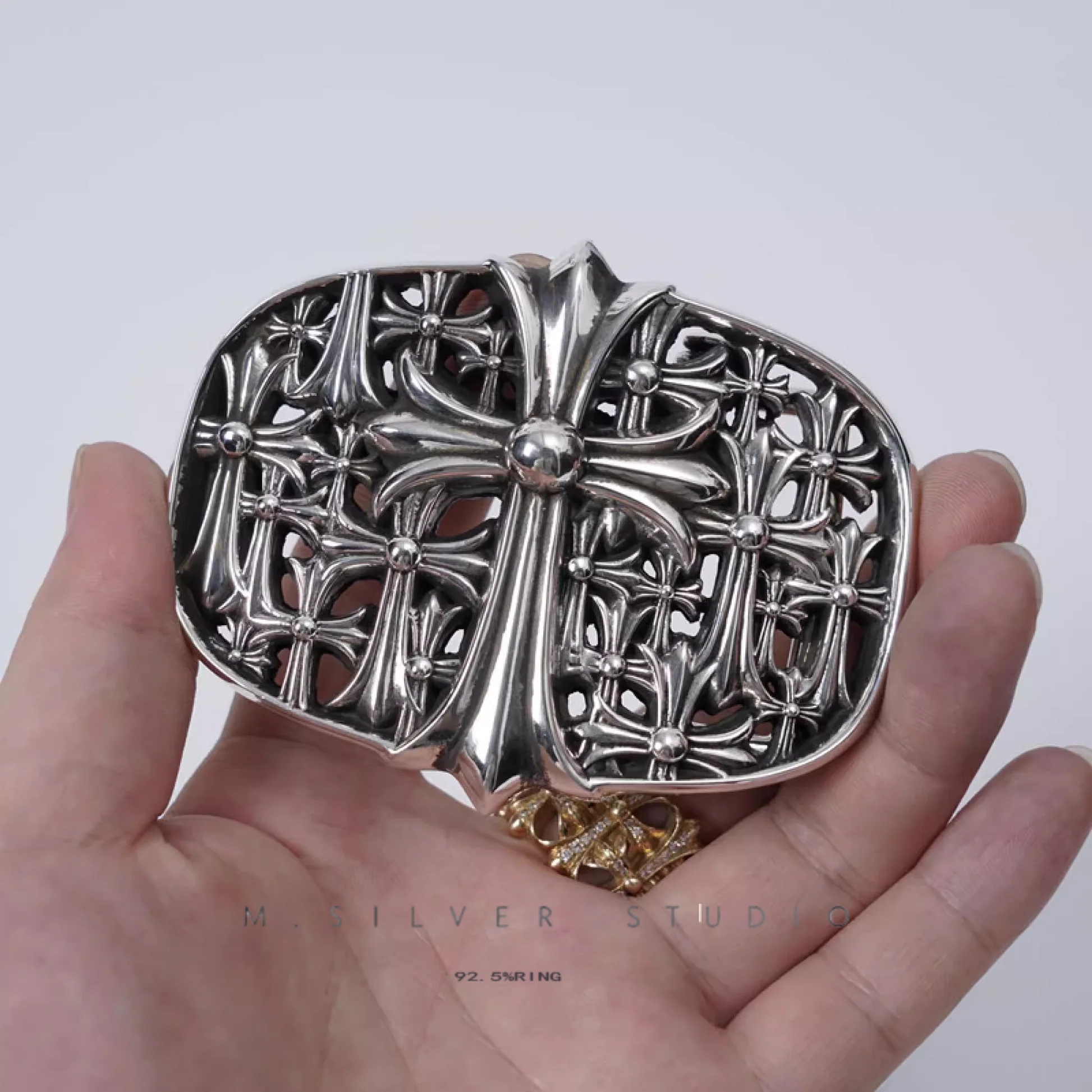 Chrome Hearts Cross Ring - Gothic 925 Sterling Silver Jewelry | David Studio