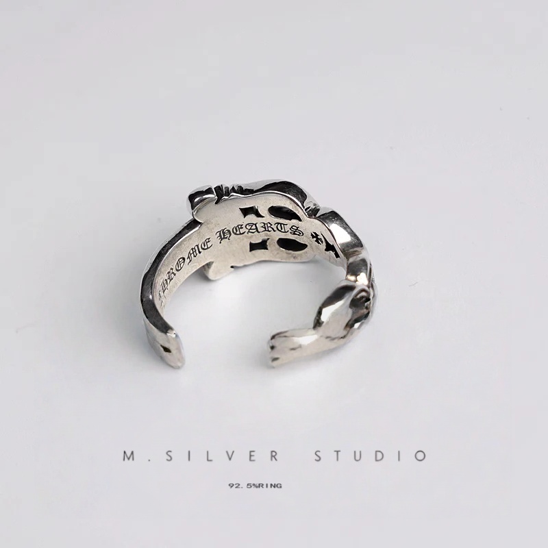 Chrome Hearts Cross Ring - Gothic 925 Sterling Silver Jewelry | David Studio